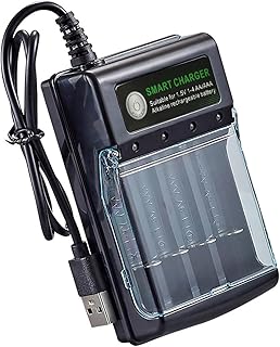 1.5V Alkaline Battery Charging Box 4 Slot Sliding Type High Efficiencyand LED Indicators for Everyday Use