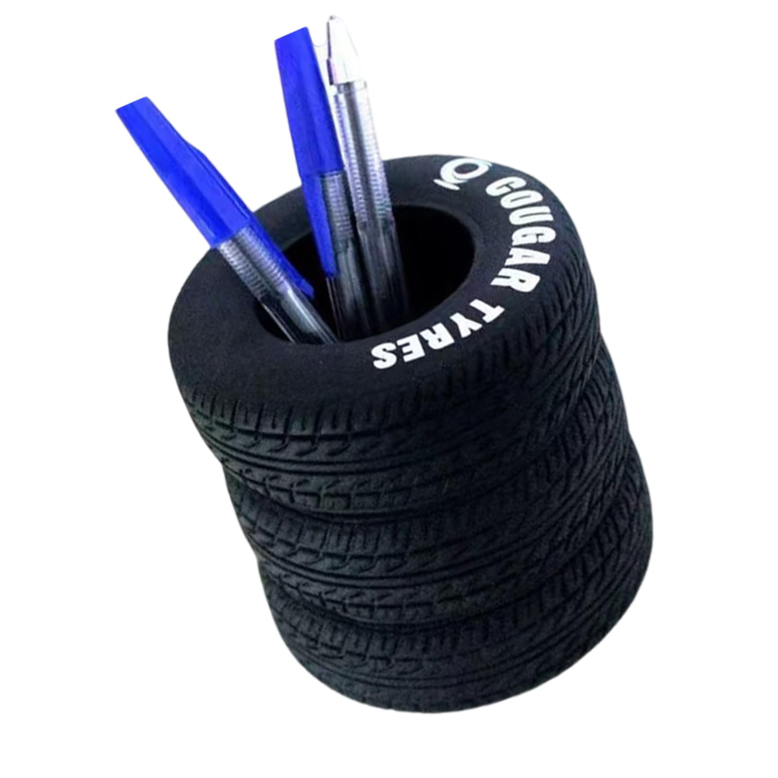 Kalttoy Tire Shape Multifunctional Desktop Organizers for Pens Supplies with Rubberized Materials Desk Accessories