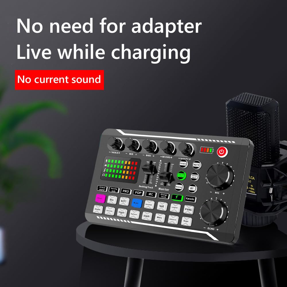 Fesjoy Kit Microfono a Sospensione Professionale Set Scheda e Staffa per Braccio Microfono F998 Scheda Live BM800 a Condensatore Supporto Antiurto Parabrezza Filtro Anti-pop per Registrazione in