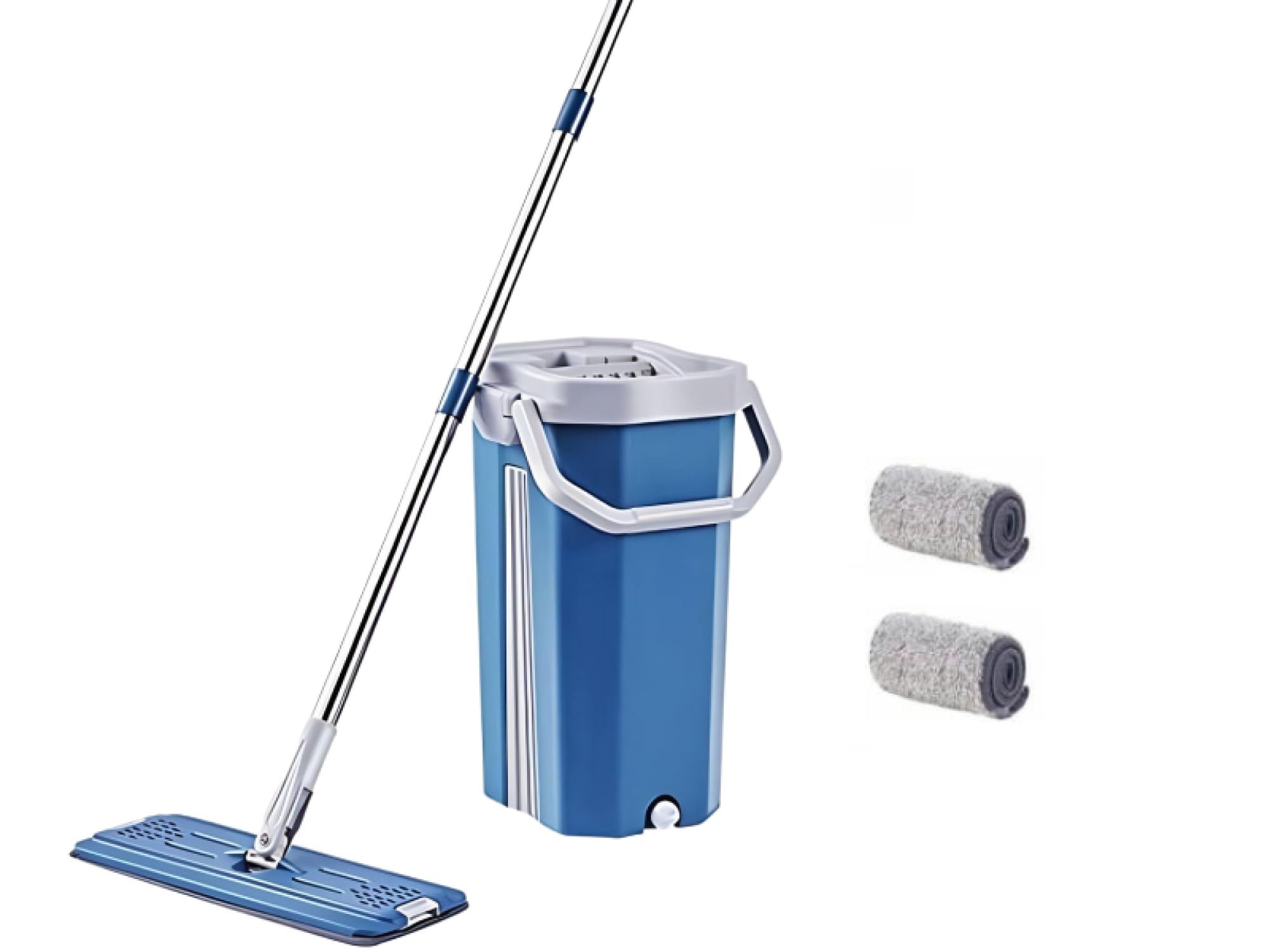 UPKARANWALE Blue Flat mop, Flat mop with Bucket, Microfiber mops for Floor Cleaning, Flat mop Stick, Cleaning mops, with 2 Soft Refill Pads & Handle (38 x 12 CM Mop Head) (B0CMT9B4VX) Amazon Price History, Amazon Price Tracker
