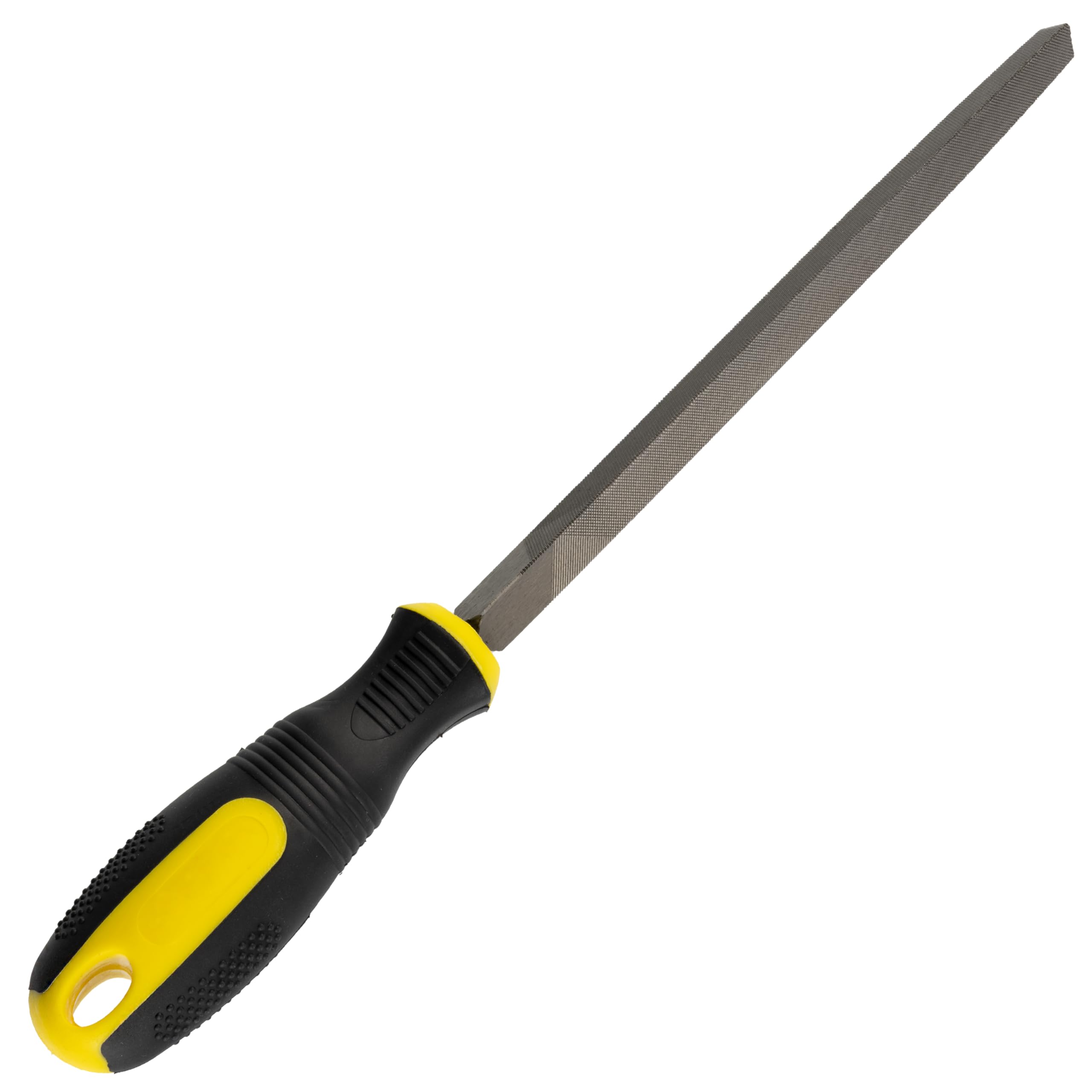 AERZETIX - Lima de afilado Metálico Triangular de Acero - Longitud 200mm - Herramienta de Acabado manual para Modelar el Metal - Limar/Alisado/Pulido/Mecánico - Mango bimaterial - C45984