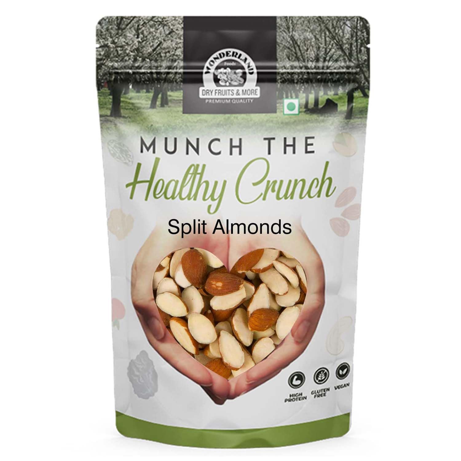WONDERLAND FOODS (DEVICE) Dry Fruits Splits 2Pcs Almonds 450G Pouch|Almond Halves Best For Baking&Sweets Making Purpose|High In Fiber&Boost Immunity (B0C6GW7WN2) Amazon Price History, Amazon Price Tracker