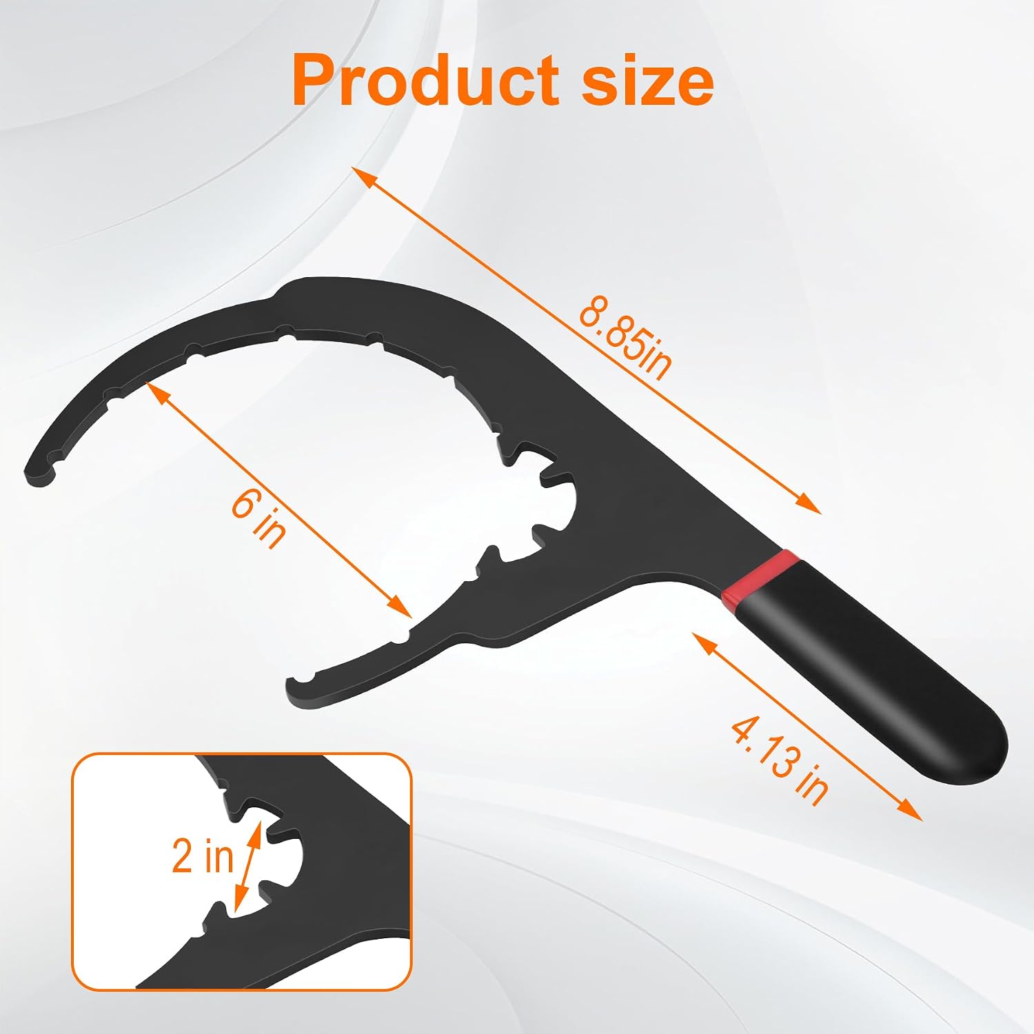 61110 Diesel Fuel Filter Wrench for Davco 6'' Fuel Water Filter Wrench Fuel Filter Removal Tool for Cummins, Kenworth, Paccar, Volvo, Peterbilt, Caterpillar, Detroit Diesel