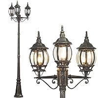 BAKAJI Lampione Vittoriano Classico da Giardino in Alluminio Lampada Lanterna Colore