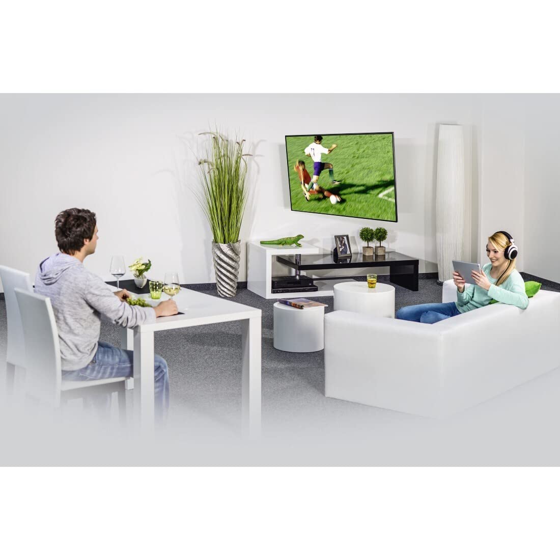 Uchwyt ścienny do telewizora Full Motion, 1 gwiazda, 100 x 100, 66 cm (26"), 2 ramiona, czarny