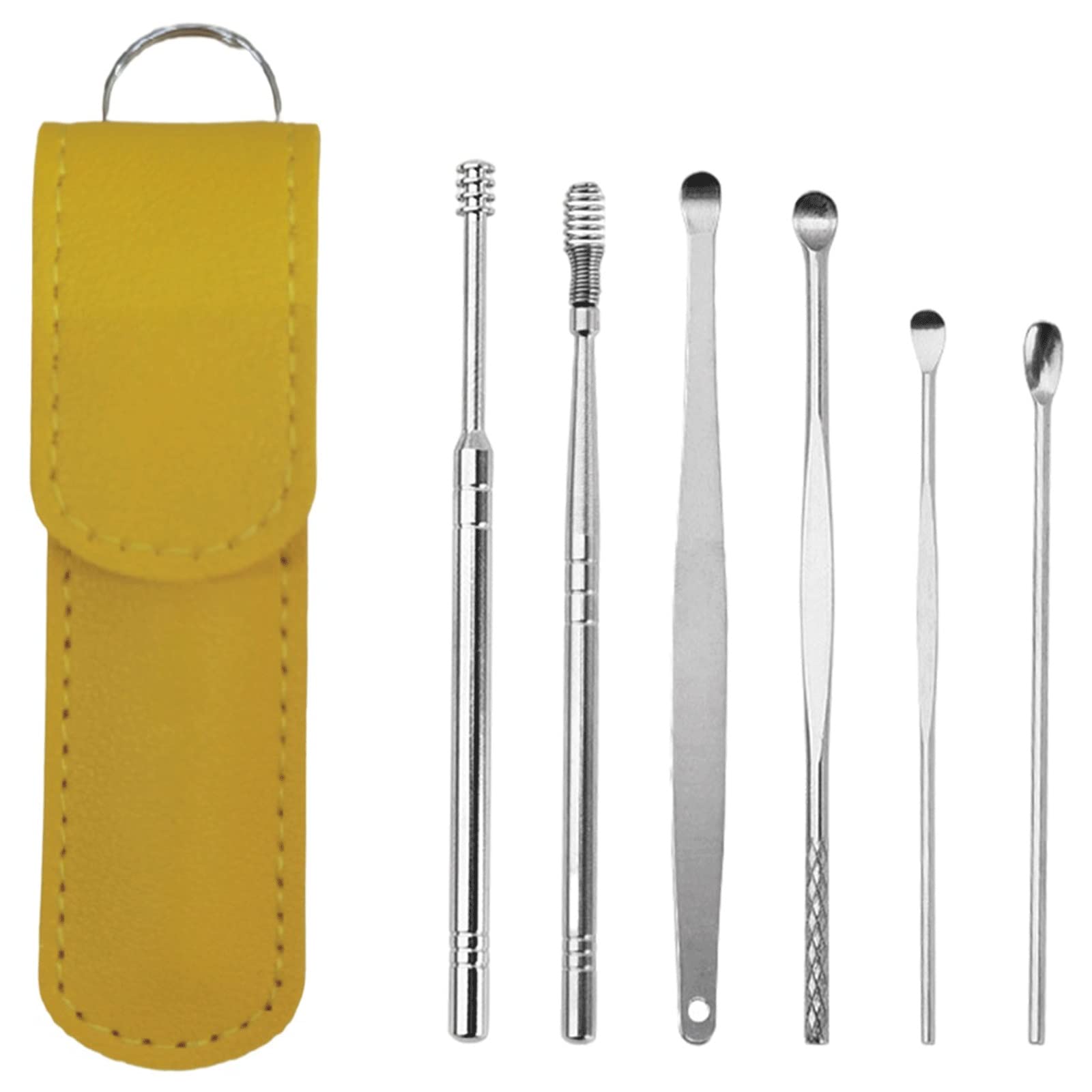 Produits d'élimination du cérumen Nettoyeur d'oreille Outil d'élimination du cérumen Curette en Acier Inoxydable Cure-Oreille Nettoyage des