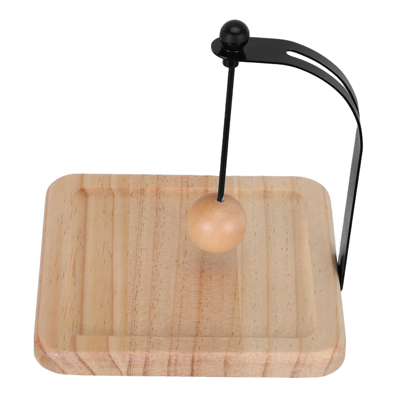 Porte-serviettes en bois de pin massif verni distributeur plat 17,5 cm avec bras lesté