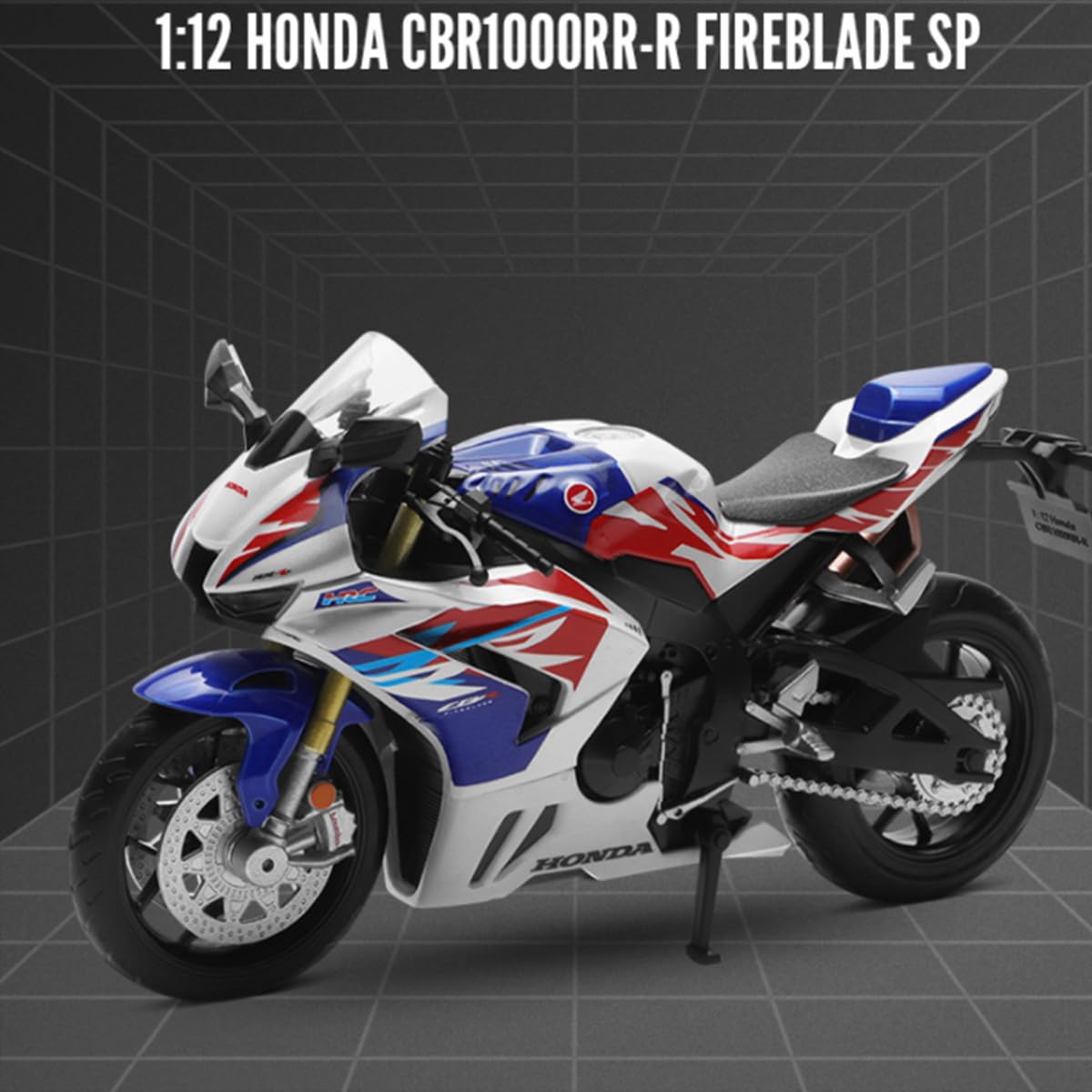 Doyomtoy Modello di moto CBR1000RR in lega, scala 1:12, replica fedele, base decorativa gratuita