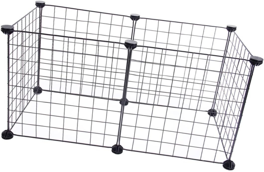 1Set Pet Detachable House Dog Isolation Fence Mesh Safety Enclosure for Indoor Outdoor Use Black for Doorways Stairs and More