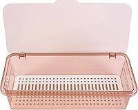 Vista 1 de Caja de almacenamiento de plástico para palillos con tapa, organizador de utensilios de cocina para encimera, soporte cubierto para cubiertos