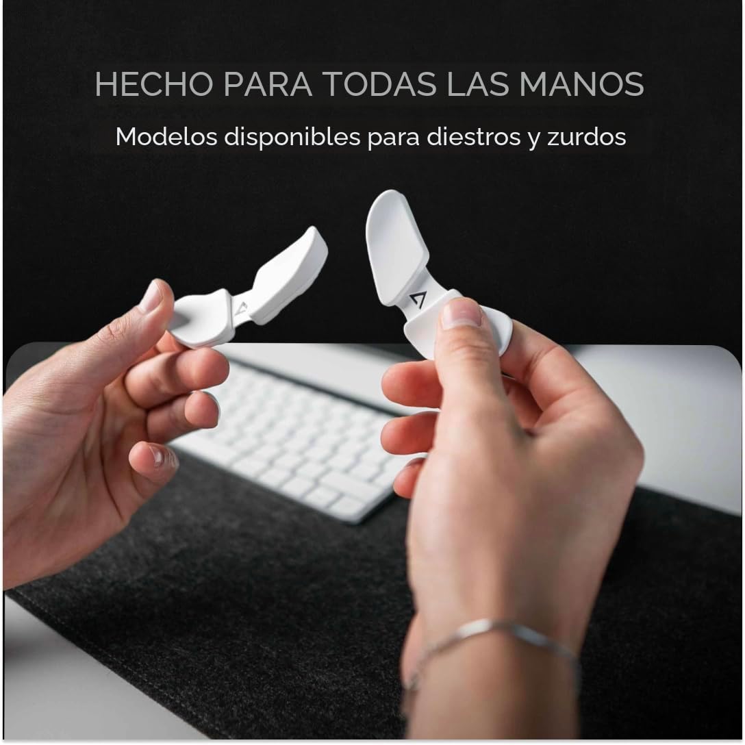 DELTAHUB Carpio 2.0 Reposamuñecas ergonómico para ratón, para diestros, túnel carpiano, alivio del dolor, antifatiga, fácil deslizamiento, elegante, PC de oficina, portátil, juegos, pequeño, negro
