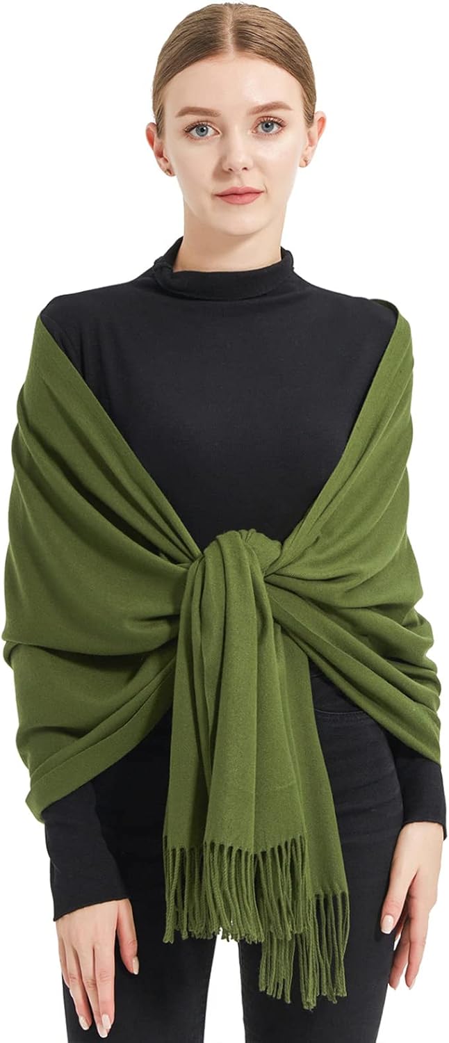 Ciormis Pashmina Scarf for Women, Soft Pashminas Shawls and Wraps for Evening Dresses, Wedding Bride Bridesmaid Shawls Scarf - Image 4