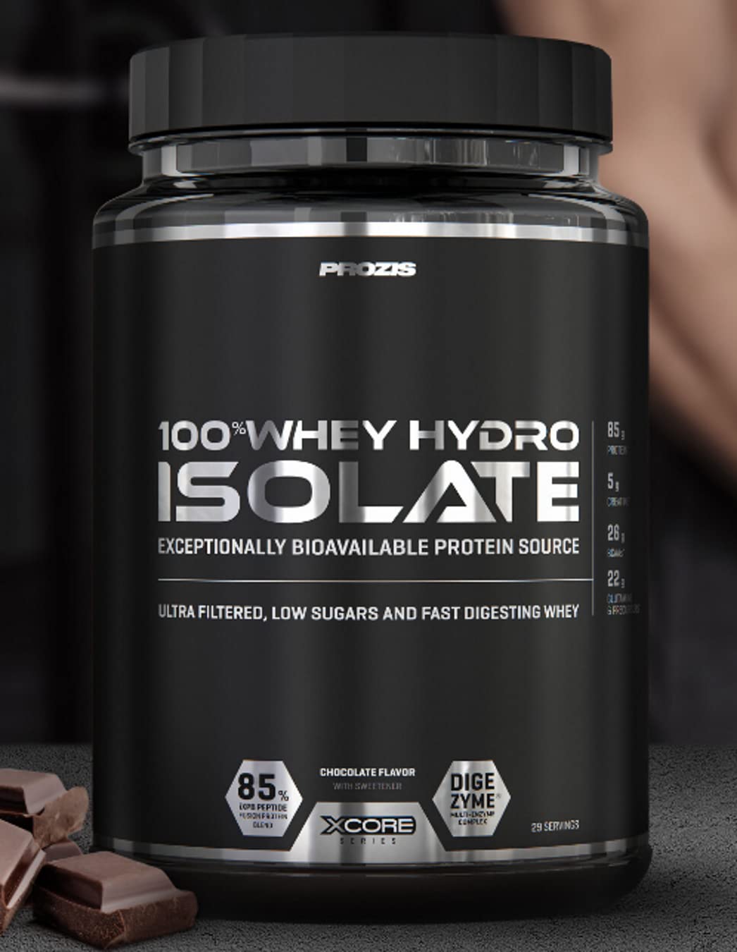 Prozis Whey Hydro Isolate 900 gr - proteine isolate idrolizzate, multi gusti (biscotto e crema)