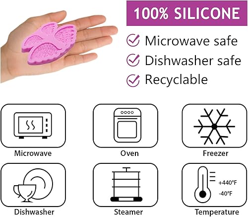 Miniatura 3 de Moldes de silicona con alas de ángel, 3 paquetes de alas para baby shower, decoración de pasteles, adornos de cupcakes, resina de arcilla con