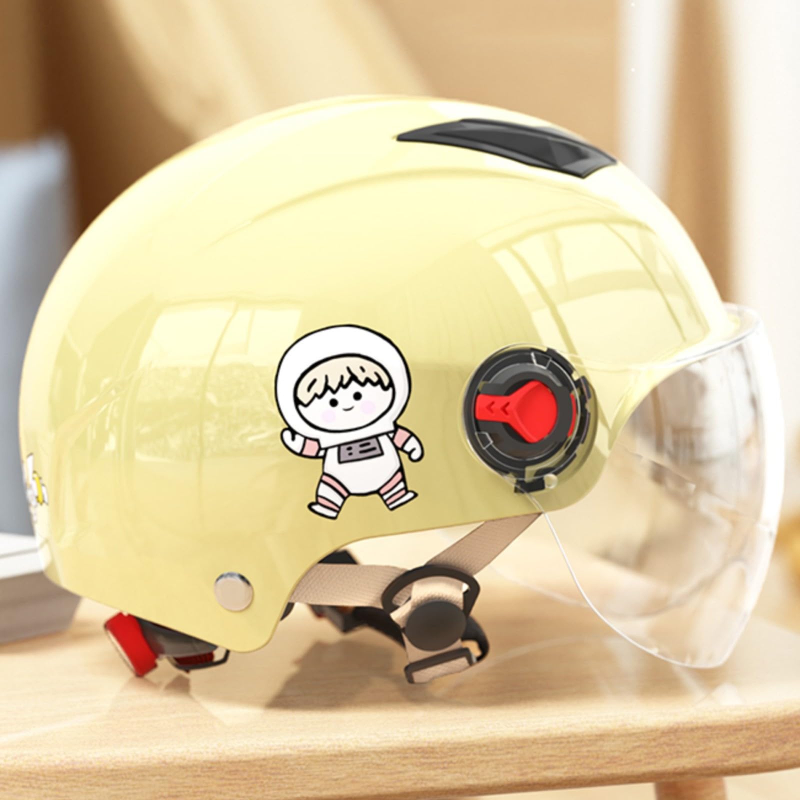 Otwarty kask motocyklowy dla małych dzieci z certyfikatem ECE z wizjerem, fajny kask retro 3/4 dziewczyna, kask skuter Vespa Cruiser