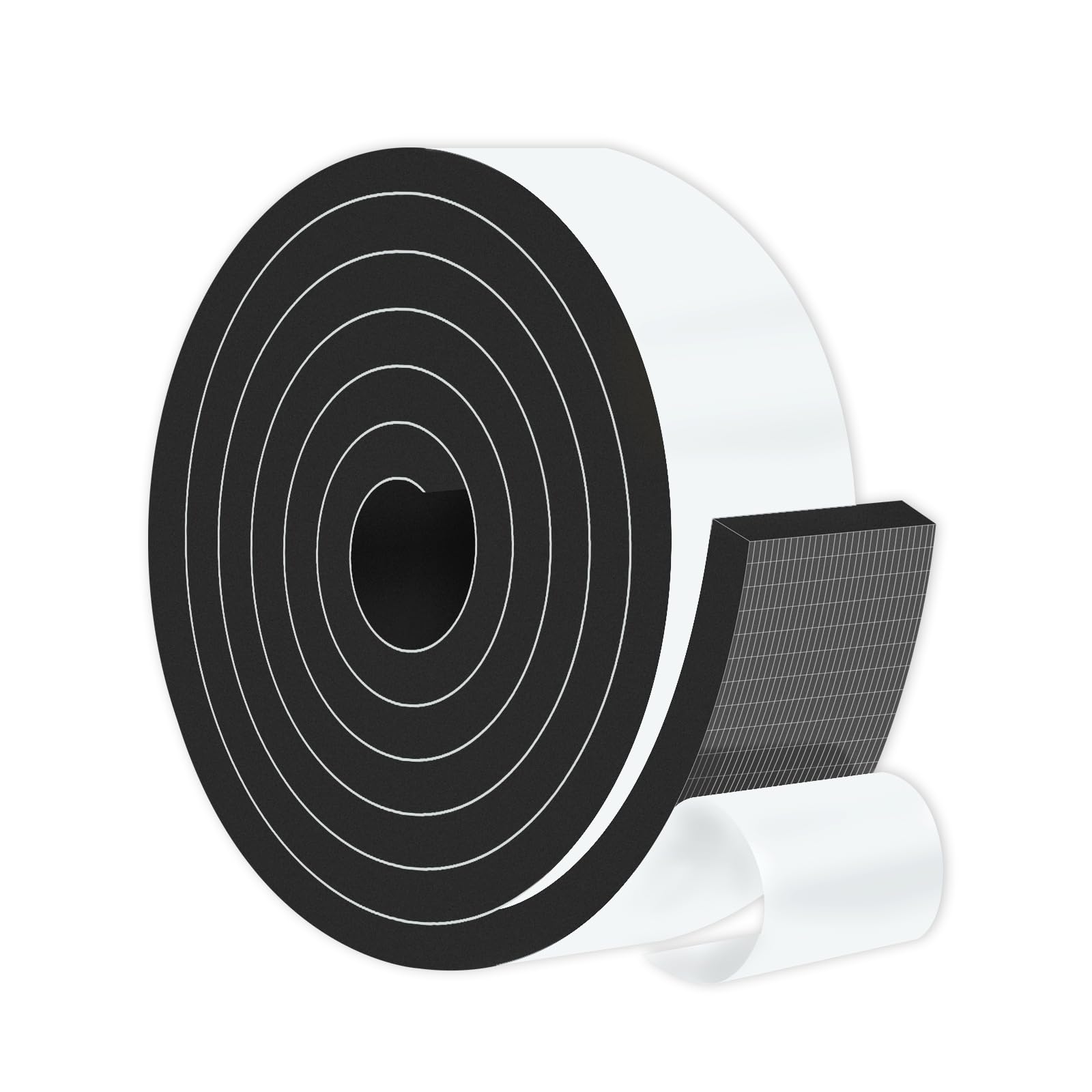 Weather Stripping Door Seal,High Density CR,2 in x 3/8 in x 6.5Ft