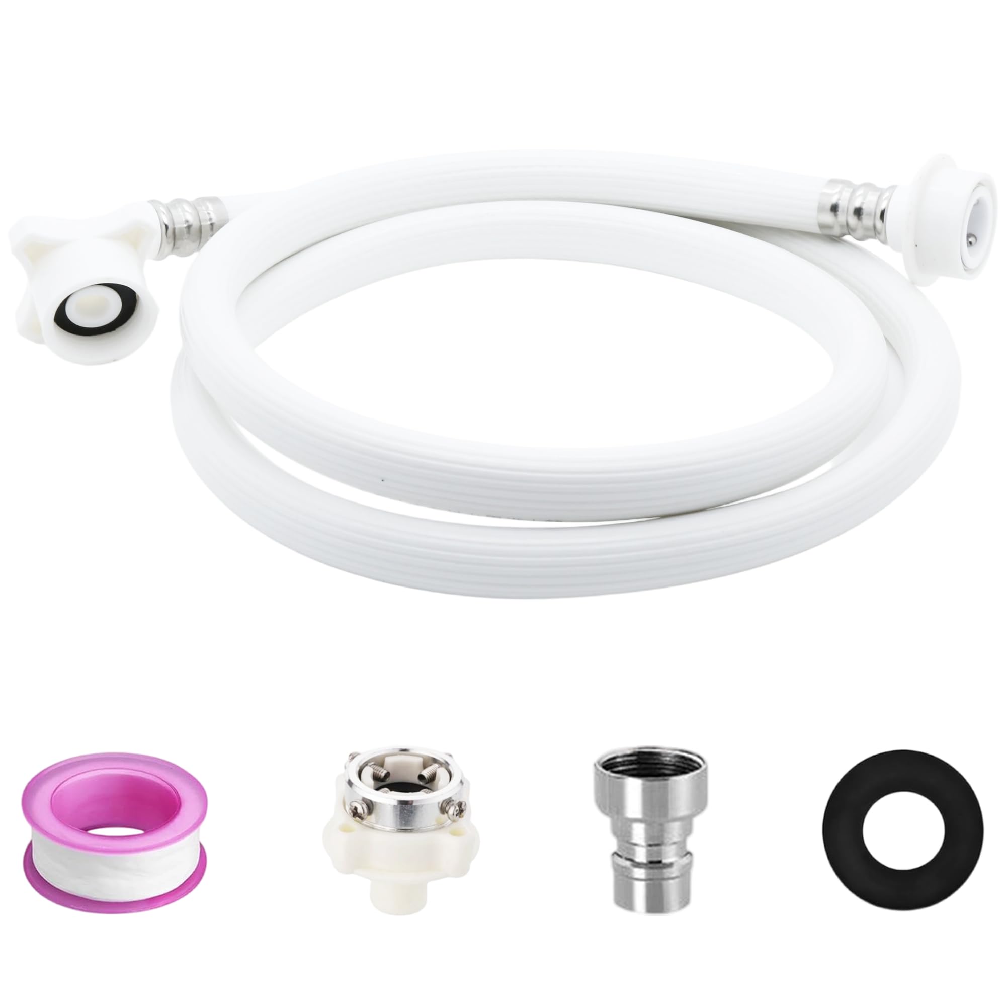 Photo 1 of 1.5 Meter Portable Washing Machine Drain Hose with Quick Connect, Universal Water Discharge Pipe Extension Kit, Flexible Replacement Hose for Compact and Standard Washers, Leak-Proof Design