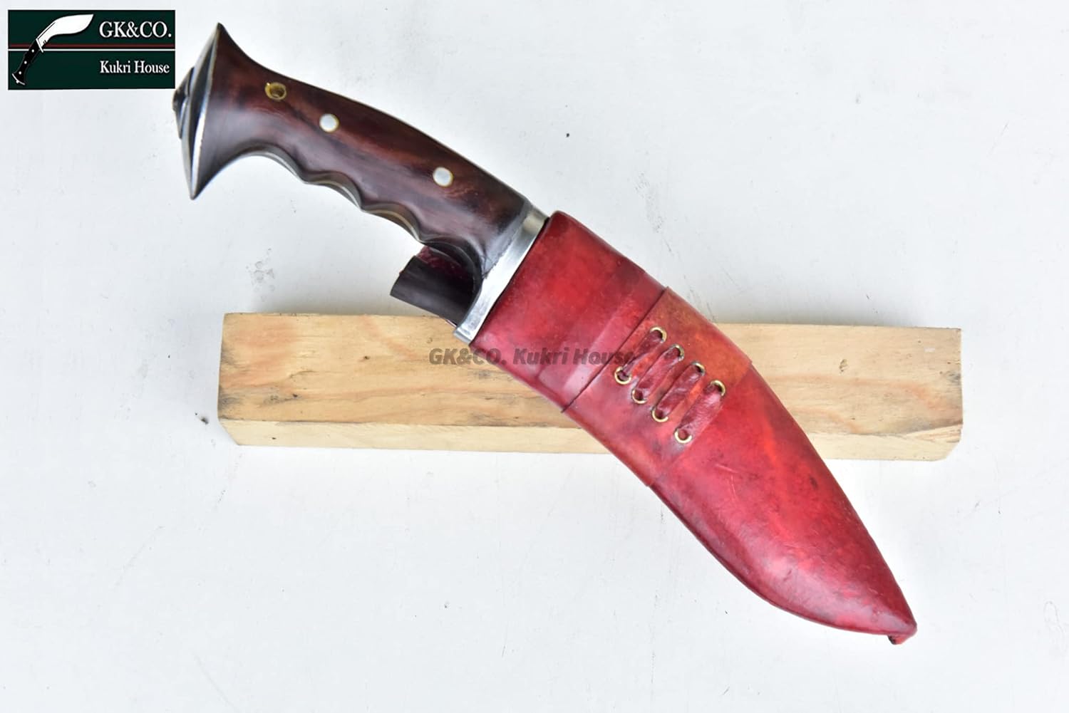 GK&CO. Kukri House Genuine kukri/khukuri - 6 Inch Iraqi Panawal Angkhola Gripper Handle Red Sheath Hand Made in Nepal…