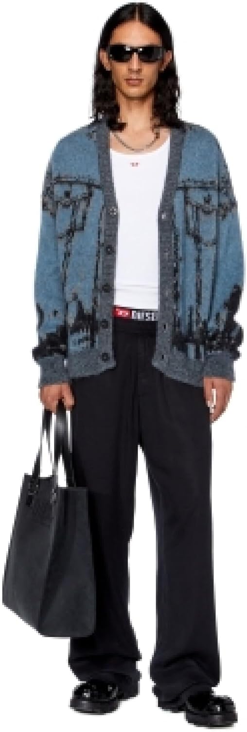 Amazon | [Diesel] (ディーゼル) メンズ カーディガン ニット ルーズ
