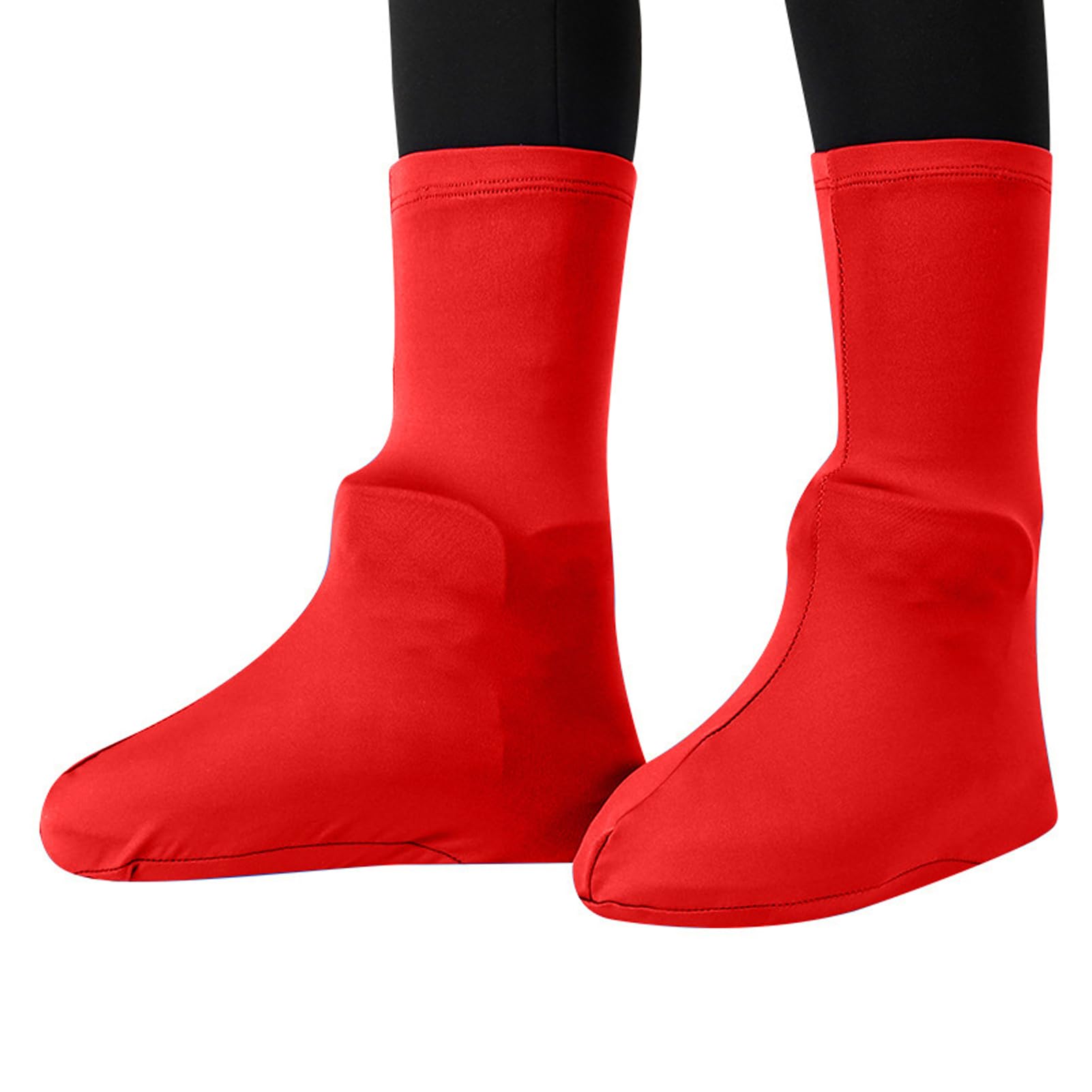 kesurpae Comprehensive Sand Prevention Breathable Shoe Covers For Cycling Made Of Polyester Fiber For Comfort Slip-On Boot Protectors For Cycling Reusable Waterproof Shoe Covers, red