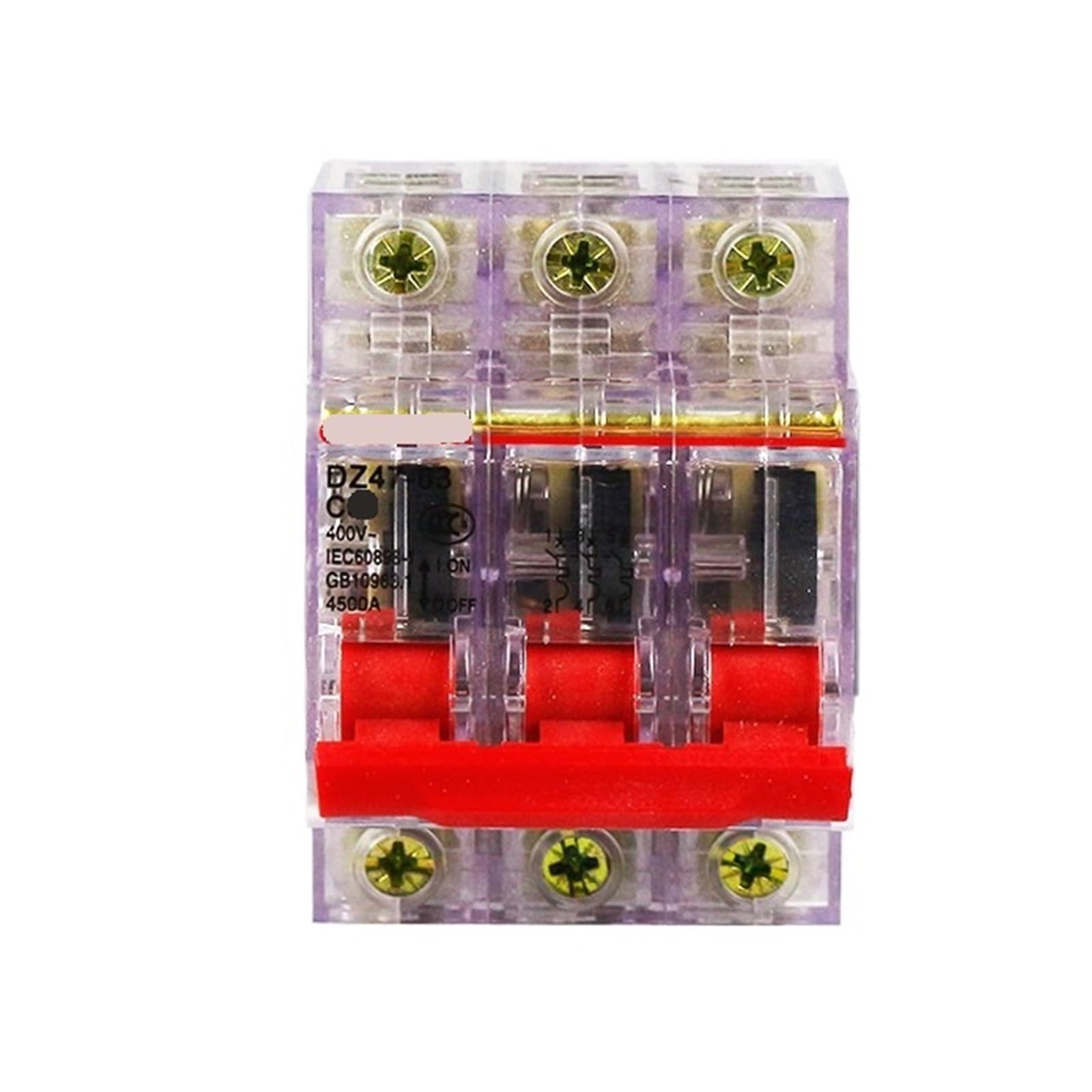 VSPPJYFG DZ47-63A 3P Transparent Shell air Switch Small Circuit Breaker(3P20A)