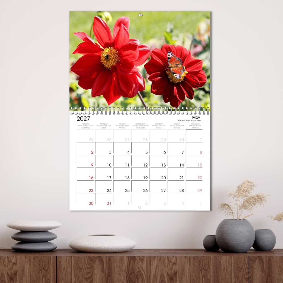 Calendar 2027 · Jardin de dahlias