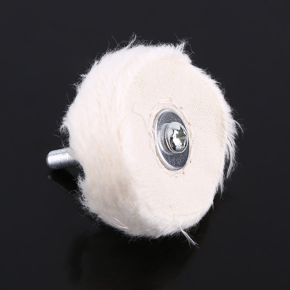 Lot De 2 Tampons De Polissage En Coton Volant – Poignée 1/4", Diamètre 75mm, Pour Finitions