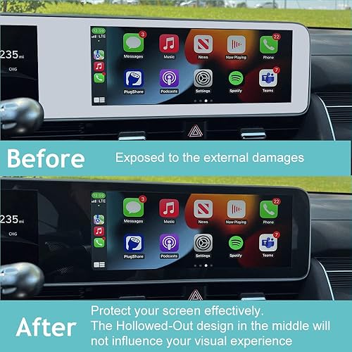 Miniatura 3 de BestEvMod Accesorios de protector de bisel de pantalla Ioniq5, bisel de pantalla táctil de navegación, material de primera calidad compatible con