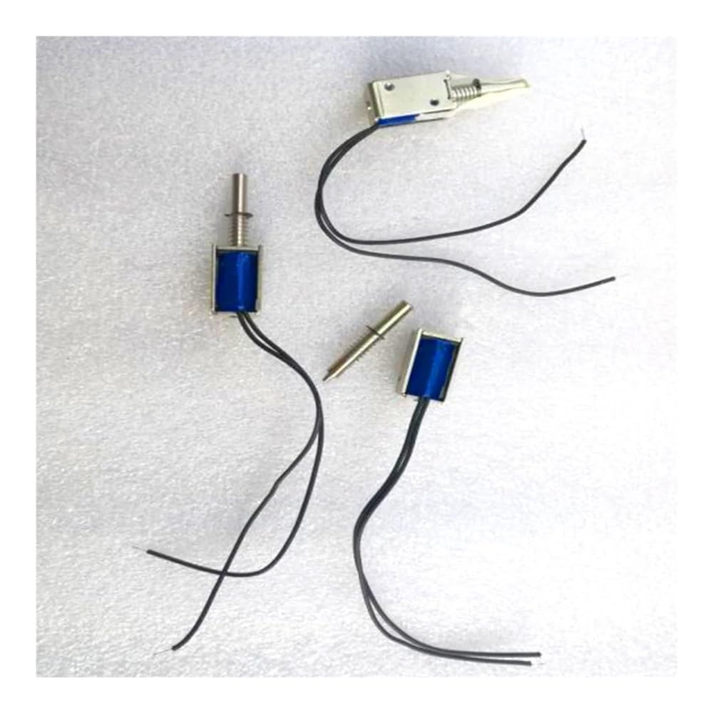 Elettromagnete in miniatura di spinta e trazione da 5 mm CC 5 V, 6 V e 12 V per telaio di serratura, serratura elettronica con riavvio a molla