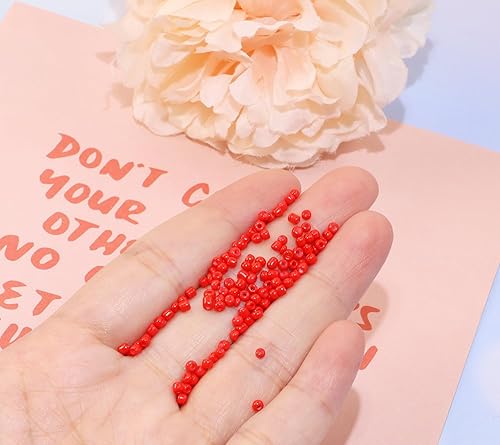 Miniatura 3 de Shapenty Mini cuentas de semillas de vidrio, cuentas espaciadoras redondas para collares, pulseras, aretes, llavero, anillos, joyería, cuentas,