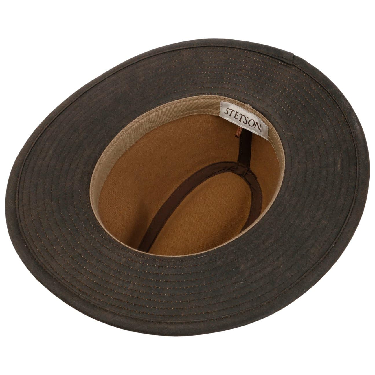 Stetson CHAPEAUSHOP Twotone Chapeau Traveller Cowboy Protection UV 40 Bande en Cuir Homme Toutes Saisons
