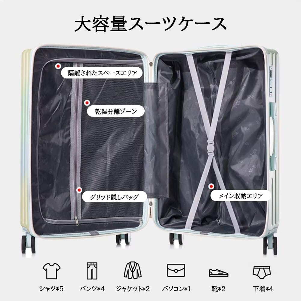 Amazon | [NidoDegatoニード] スーツケース グラデーション mサイズ