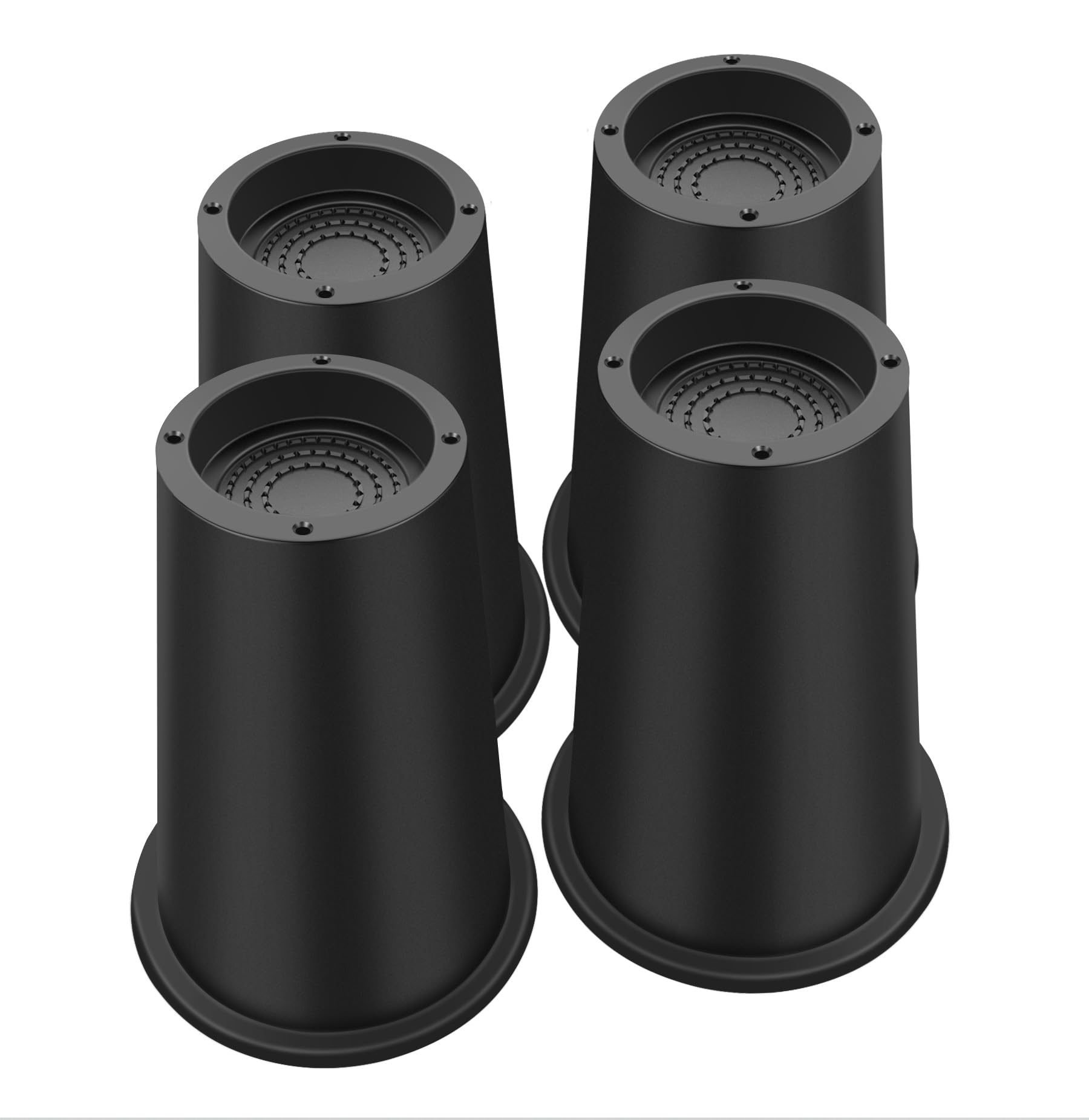 Bed Risers 8 Inch Heavy Duty, Round Furniture Risers for Bed Desk Table Sofa Couch，Bed Lifts Risers, Support up to 6000 Lbs(4 Pack Black)