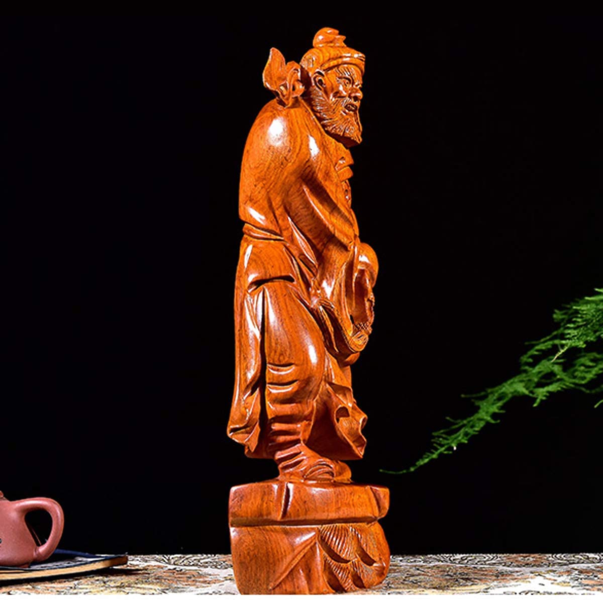 鍾馗 仏像 梨の木 木彫 鎮宅辟邪 開運風水 東洋彫刻 置物 工芸品 装飾品 鍾馗 仏像 梨の木 木彫 鎮宅辟邪 開運風水 東洋彫刻 置物 工芸品