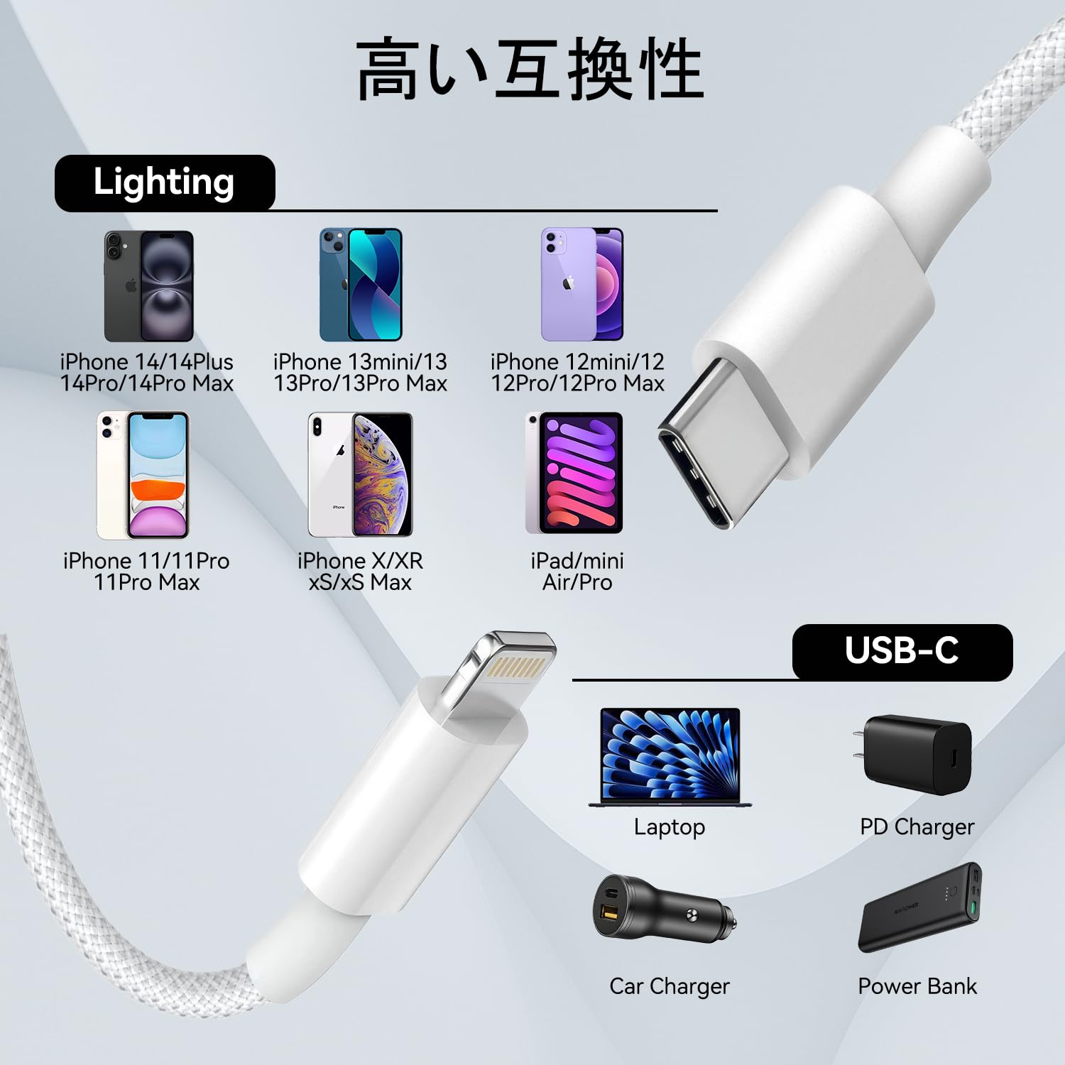 Amazon.co.jp: iPhone 充電ケーブル 1M 3本セット 【2025正規MFi認証品