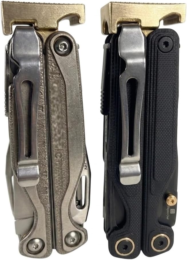 Leather*Man,CHARGE & ALPHA,+ TT & TTI,Multitool,BRASS Hammer Head Mod, Modification, CNC Made, Locking,Camping,Hiking, Locks Closed Open, EDC Upgrade, Tactical,Military,Law Enforcement,Survival,gear