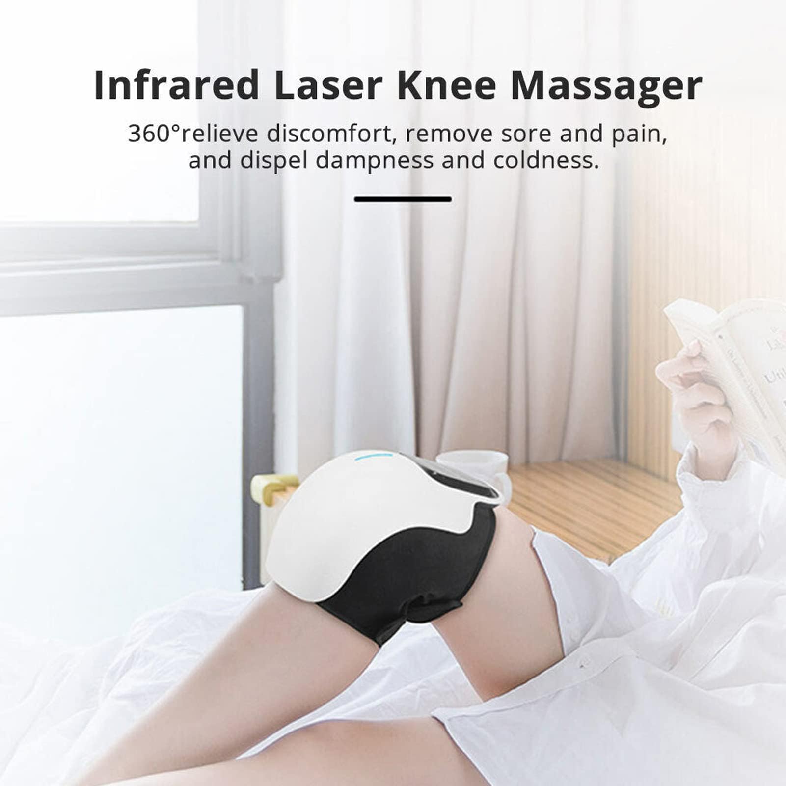Masajeador de Rodilla con Calefacción Inalámbrica, Pantalla Táctil LED, Máquina de Masaje de Rodilla para Artritis, Alivio Muscular, Relajación de Rodilla, Alivio de Calambres