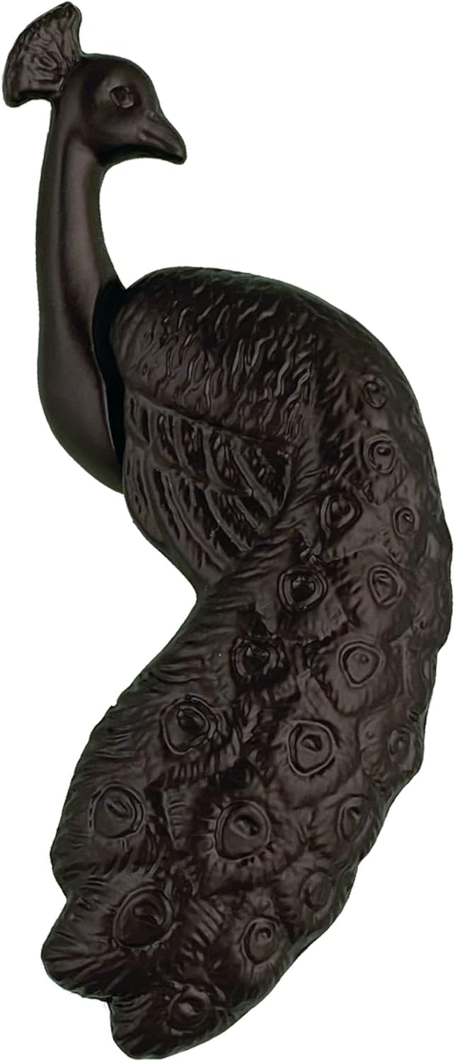 Peacock Door Knocker - Oiled Bronze