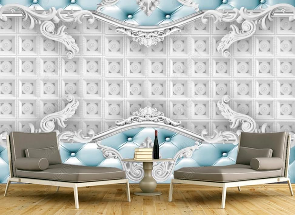 Papier peint intissé gypse pour masquer les défauts du mur salon - 2