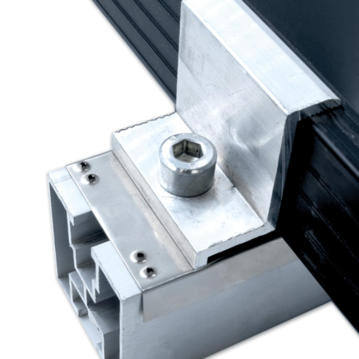 Halter de fixation à pince centrale pour panneaux solaires PV - Ensemble de 10 pinces centrales argentées de 30 mm