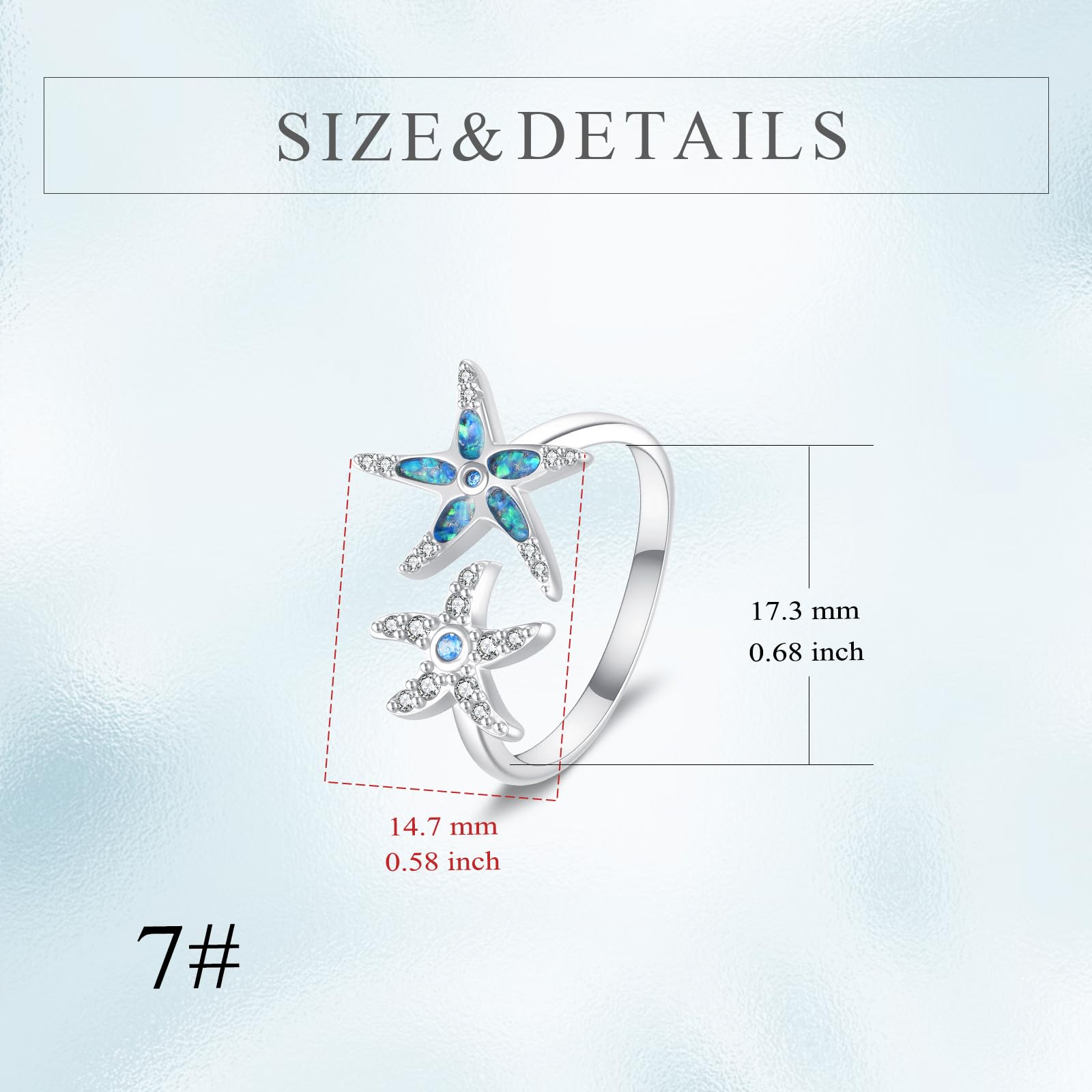 KZX Anillo de plata de ley 925 con apertura ajustable, diseño de estrella de mar, loto, tortuga marina, libélula, búho, joyería de animales, regalos para mujer, One Size, Plata de ley, Sin piedra