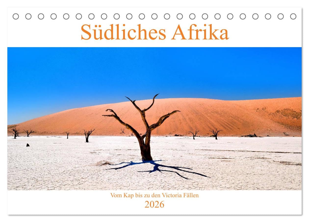 Südliches Afrika - Vom Kap bis zu den Victoria Fällen (Tischkalender 2026 DIN A5 quer), CALVENDO Monatskalender: Eine Reise durch 4 Länder im Südlichen Afrika