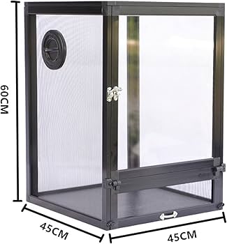 Amazon | 新しい爬虫類 ケージ、通気性 カメレオン繁殖メッシュケージ