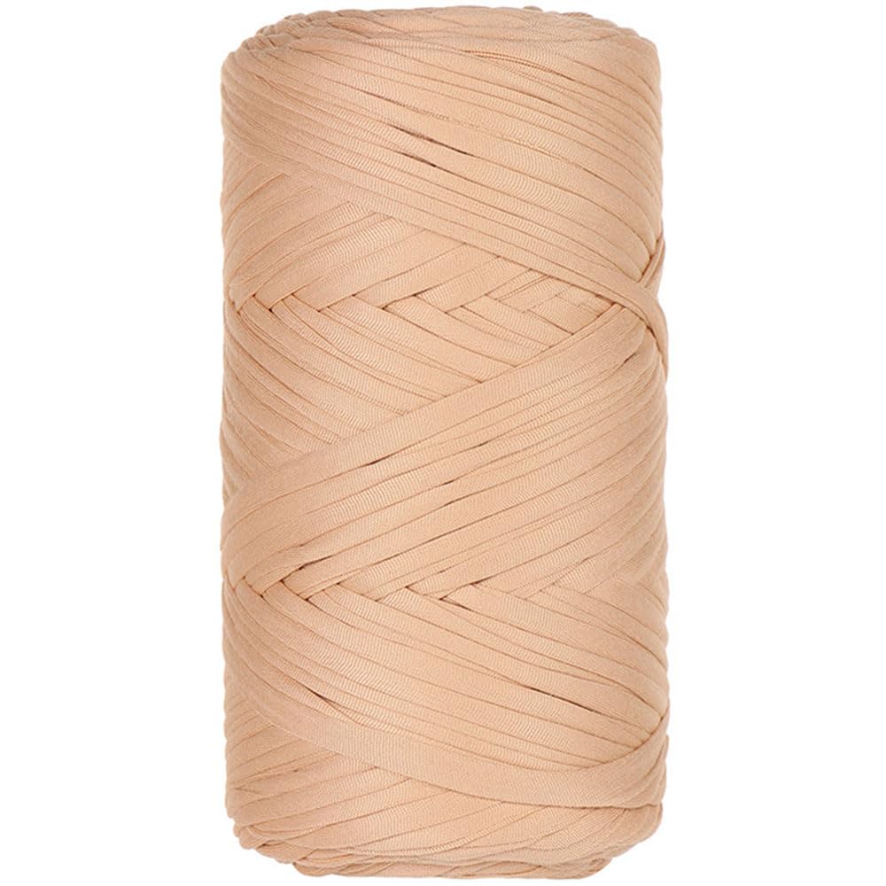 1 Pcs 400g Cotton Soild Color T-Shirt Yarn Fabric Crochet Yarn for DIY Knitting Handbags Hat Shoes Purse Basket
