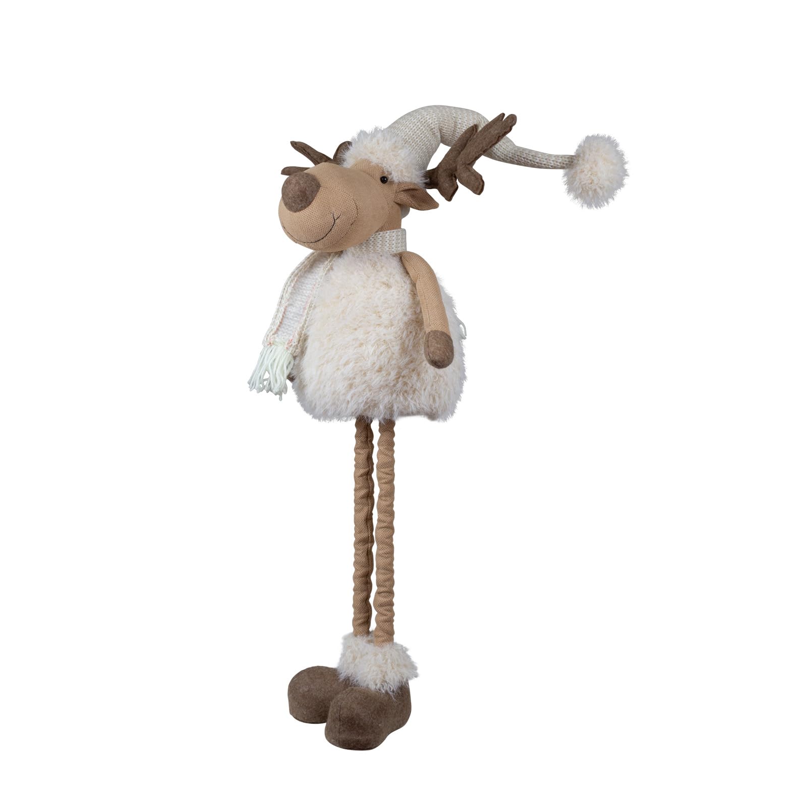 Monopol Christmas Paradise Elch Teleskopbeine 43-67cm (71-92cm) Dekofigur Rentier beige