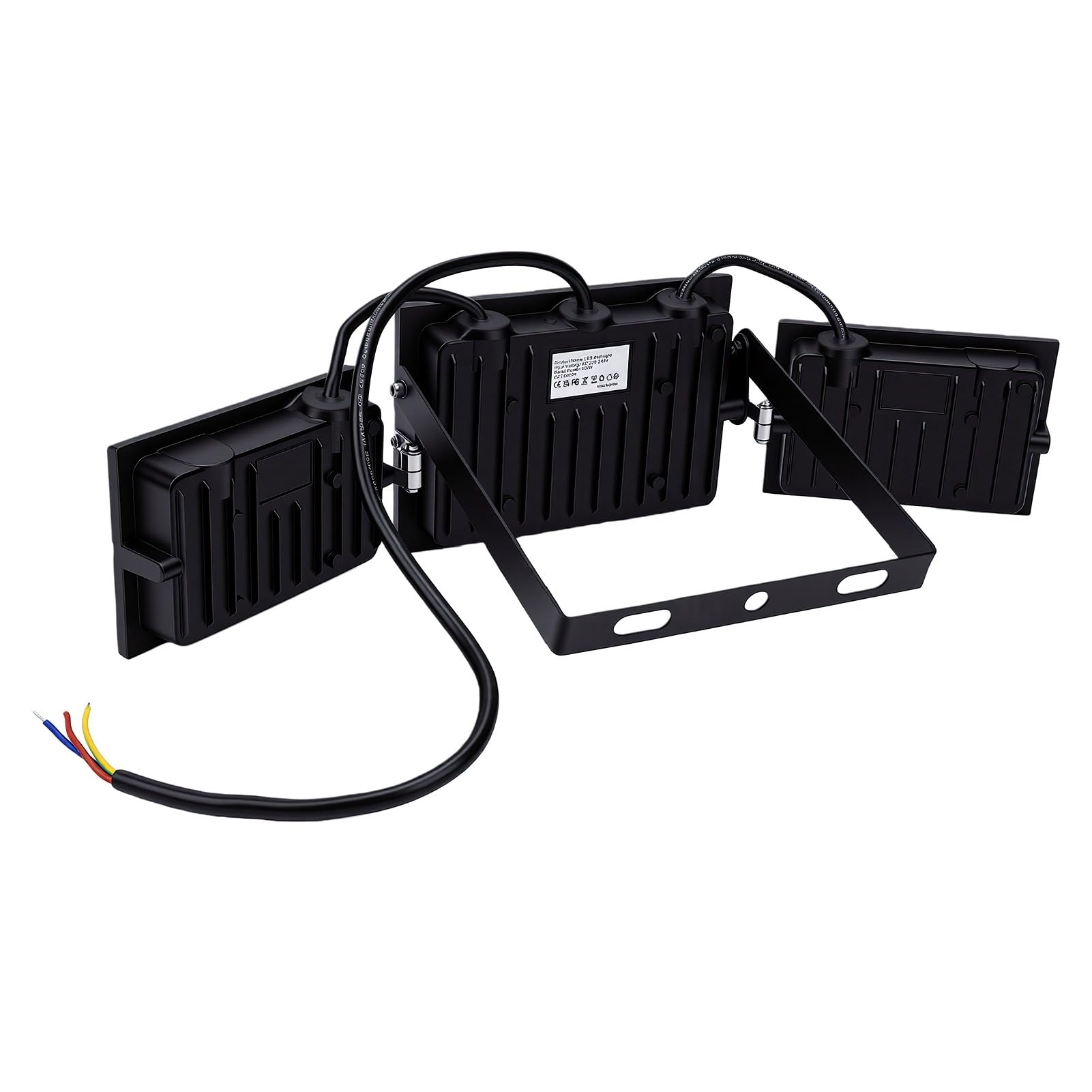 Jiawu 100W Reflektory Zewnętrzne, 330° Szerokie, 3 Głowy