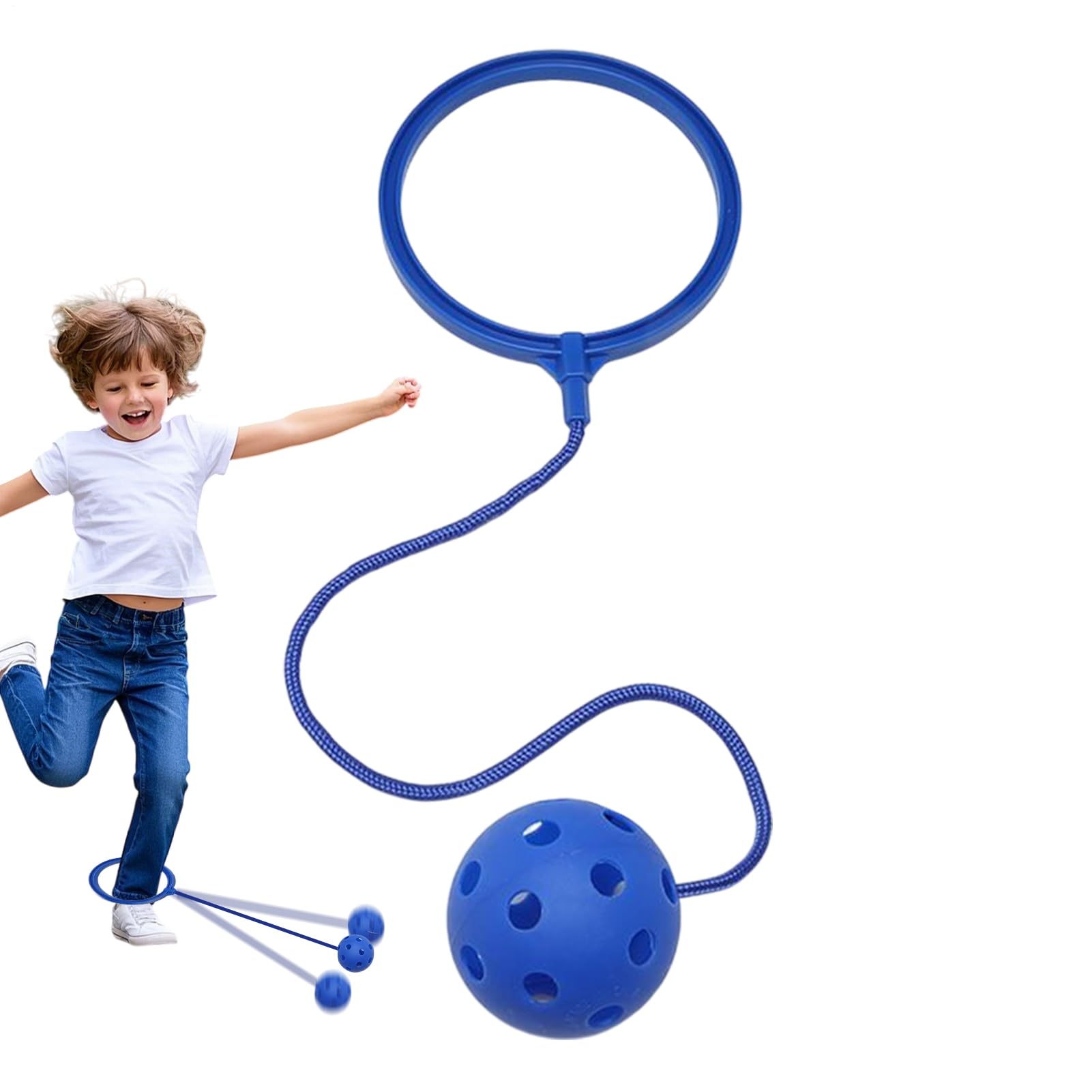 Saltar la pelota para niños – Juguete de actividad con balancín para ejercicio, juego de saltar el tobillo para juegos de fitness al aire libre, diversión colorida para entrenamiento de Coordinaz — view 5