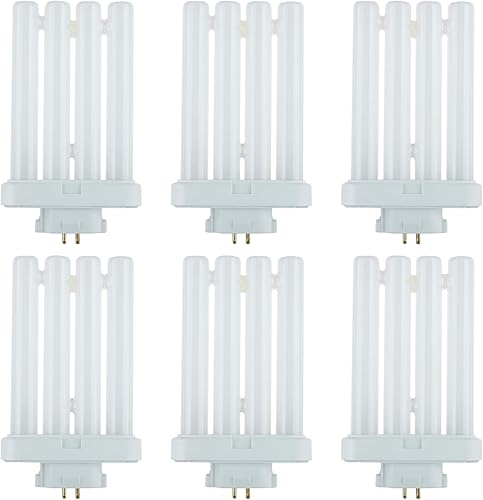 Sunlite 41759 FML2730K2PK - Lámpara fluorescente compacta de cuatro tubos, 4 pines FML, 27 vatios, 1500 lúmenes, 3000 K blanco cálido, base de 4