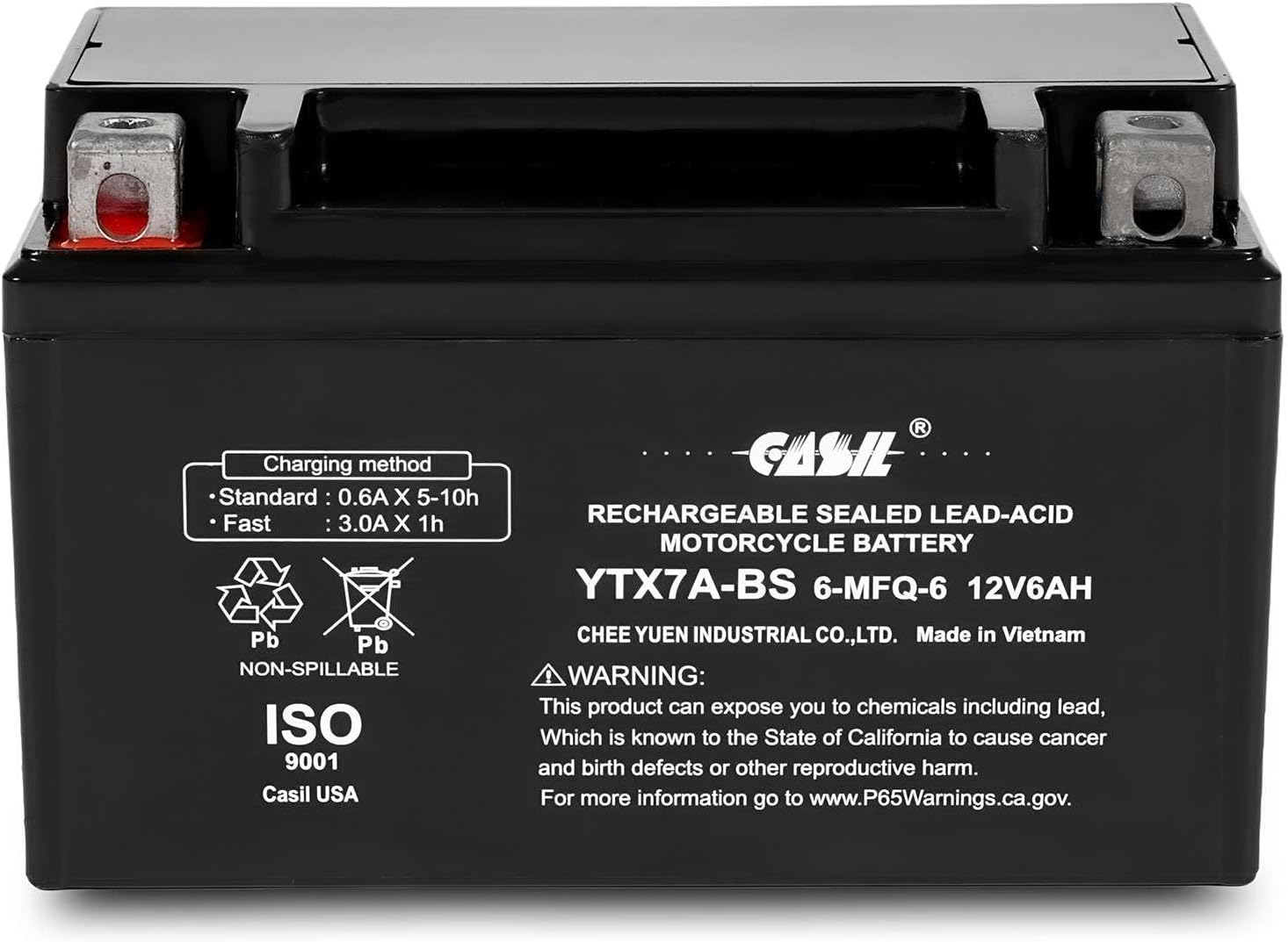 Batería de repuesto YTX7A-BS AGM para Yamaha 125CC YJ125T Vino 125 2004-2009