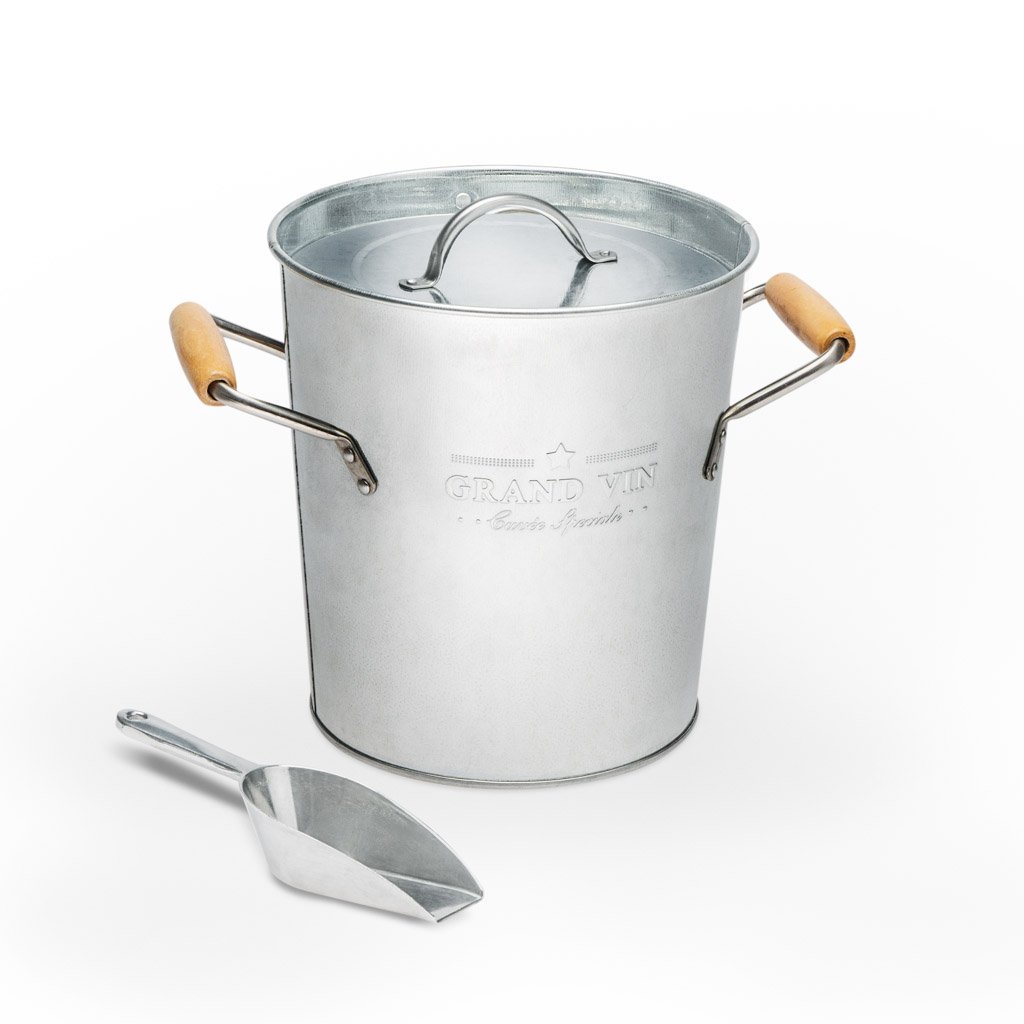 Balvi Wine cooler & ice bucket Grand Vin double wall With lid and shovel Galvanized metal DOUBLE WALL